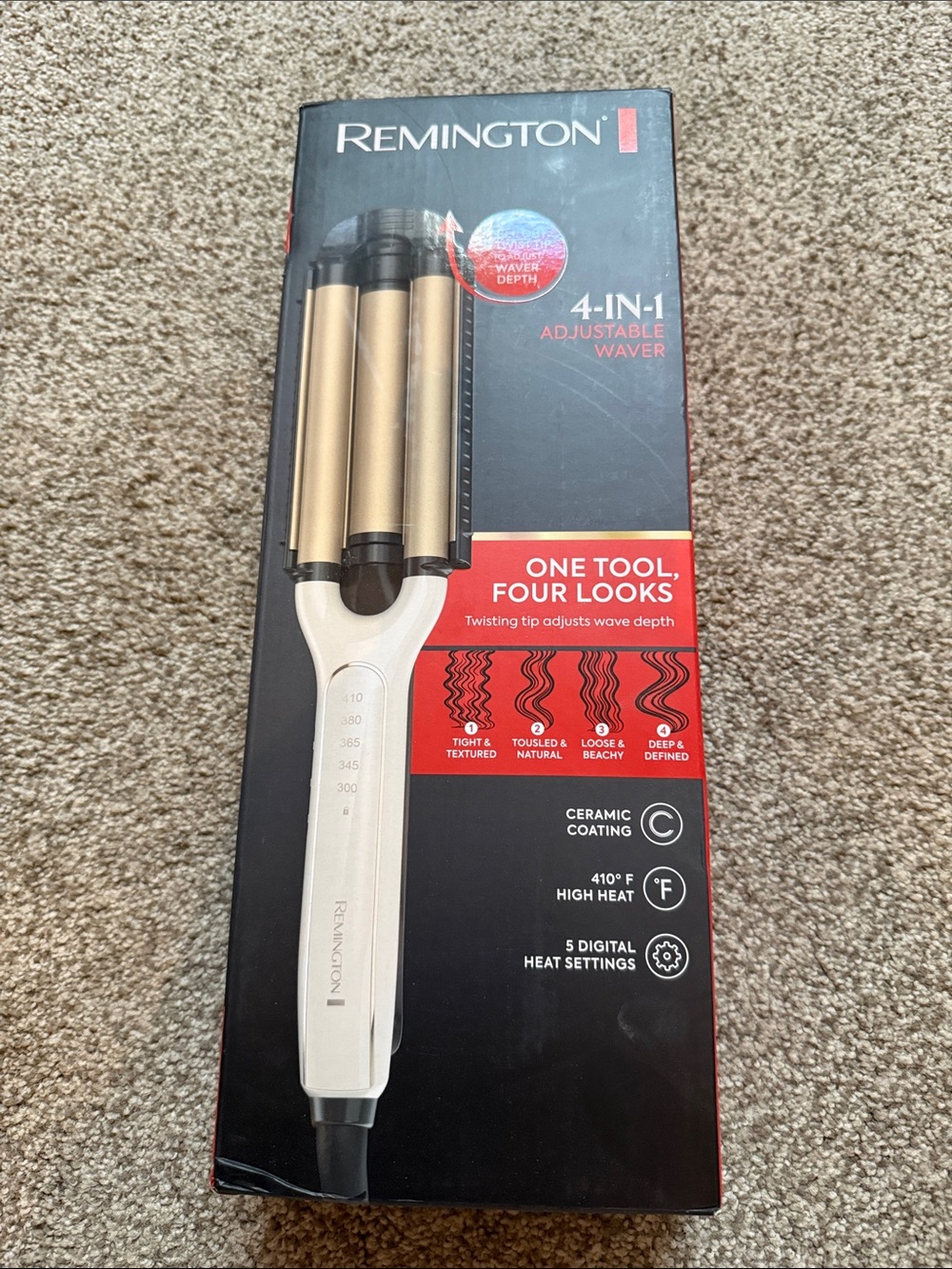 Remington 4-in-1 Adjustable Waver Iron